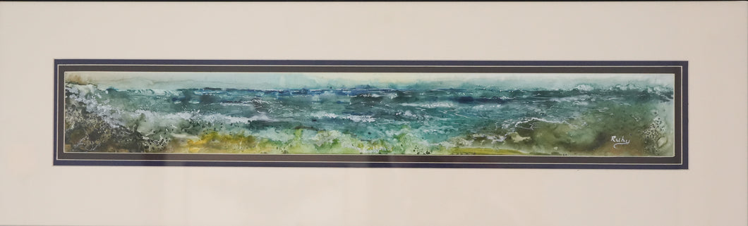*Sea's Horizon (10 x 32 framed) (SOLD!!)