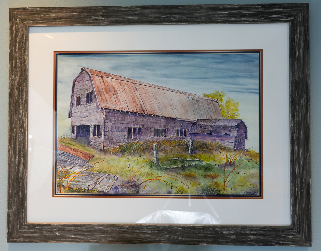 *Pacific City Barn original Watercolor ( 30 x 39 in. framed)