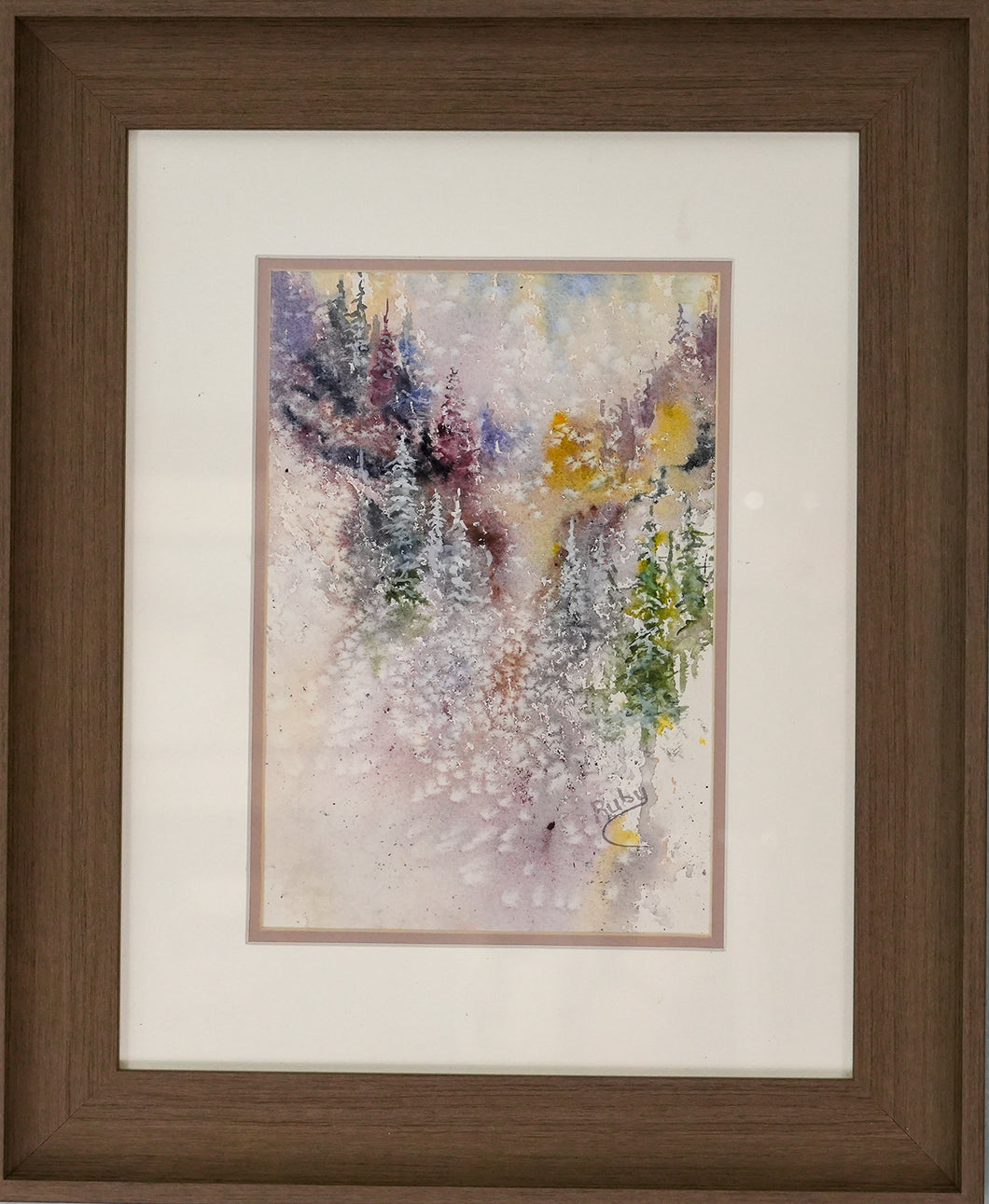 *Snowy Valley  (14 x 17 inch framed)