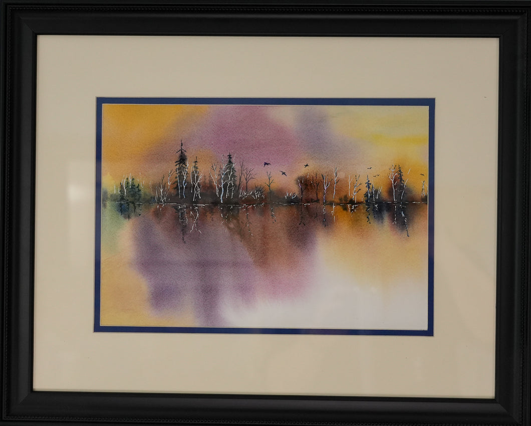 *Evening Shades of Rose  (16 x 20 in. framed)