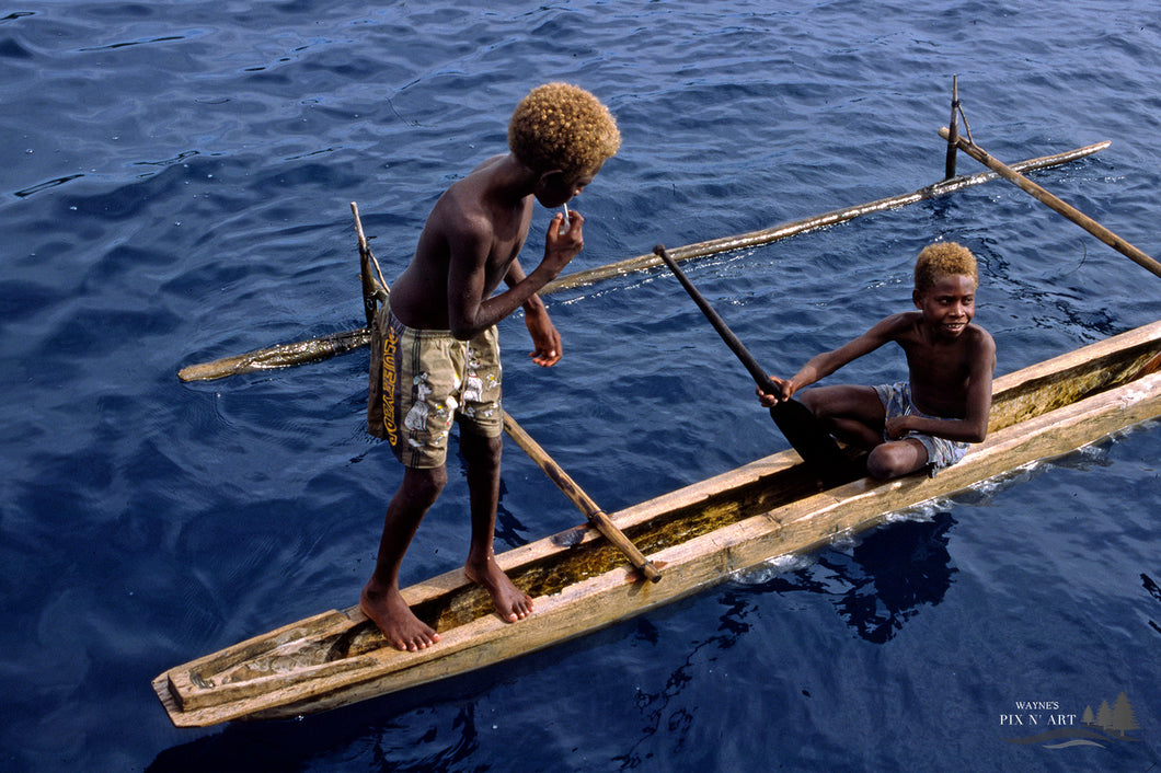 Photo: Native Village boys Solomon Islands